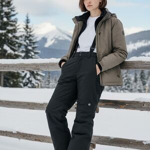 Slalom Black Snow Pants